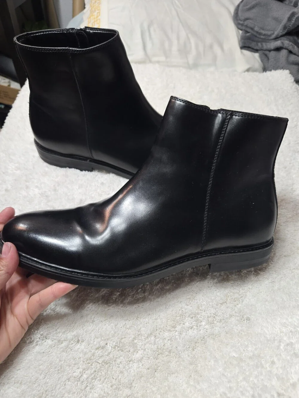 Kenneth Cole Reaction Ely Zip Up Men Boots Sz 13